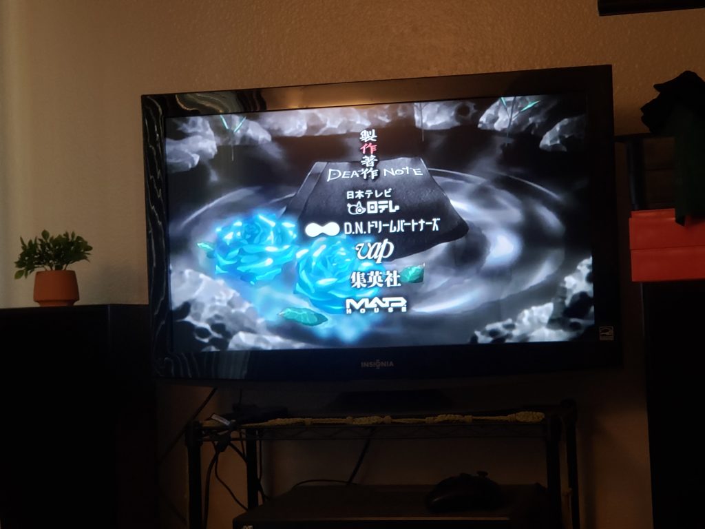 Death Note on our TV