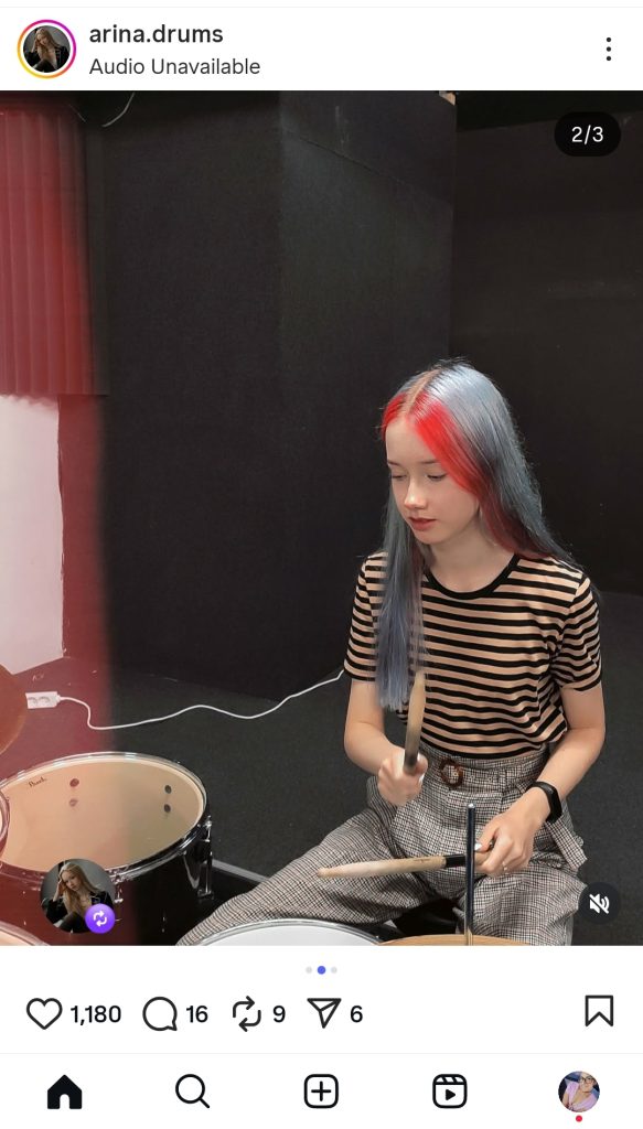 source: arina.drums instagram